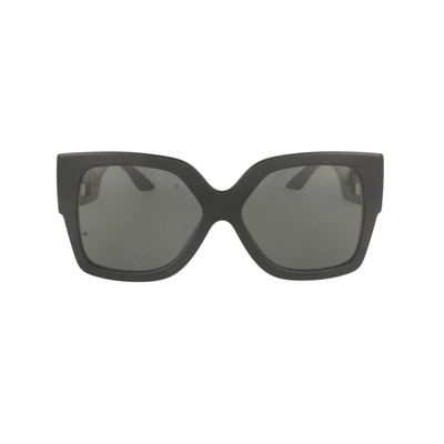 Versace Ve4384b Square-frame Acetate Sunglasses In Dark Grey