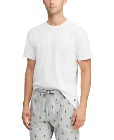 Polo Ralph Lauren Men's Terry Cabana Crewneck Sleep Shirt In White