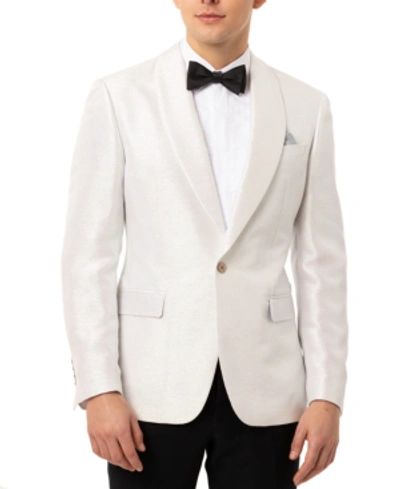 Tallia Men's Slim-fit Vibrante Dinner Jacket In Silver