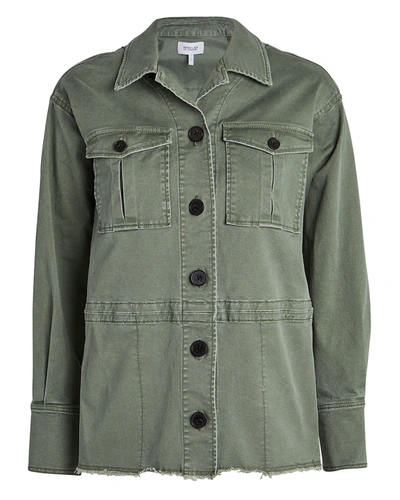 Derek Lam 10 Crosby Button-front Cotton Utility Jacket In Olive Green