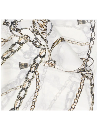 Alexander Mcqueen Skull Of Chains Print Scarf In Neutrals