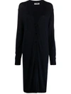 Jil Sander Black Plus Knitted Wool Cardigan In Navy