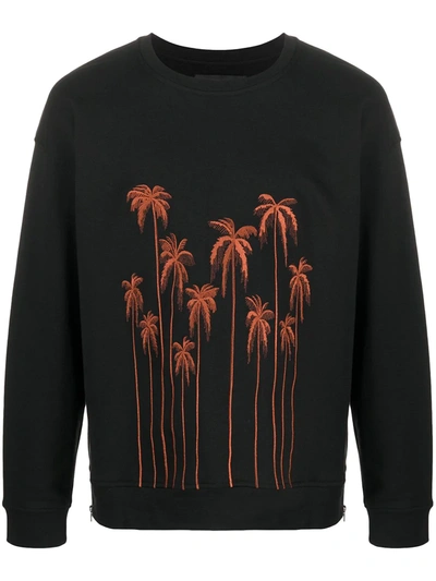 Christian Pellizzari Embroidered Palm Sweatshirt In Black
