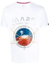 Alpha Industries Short Sleeve Mars Print T-shirt In White