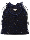 Prada Mesh Shoulder Bag In Black