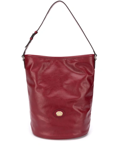 Gucci Calf Leather Hobo Shoulder Bag In Red