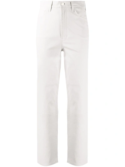 J Brand High-waisted Trousers In Neutrals