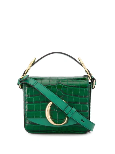 Chloé Crocodile Effect Mini Bag In Green
