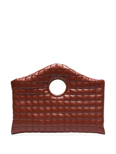 A.w.a.k.e. Brown Anouk Quilted Clutch Bag