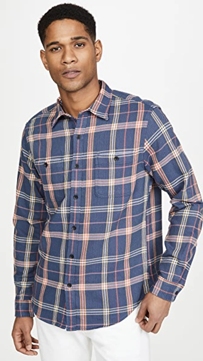 Alex Mill Button-down Collar Checked Cotton-flannel Shirt In Blue