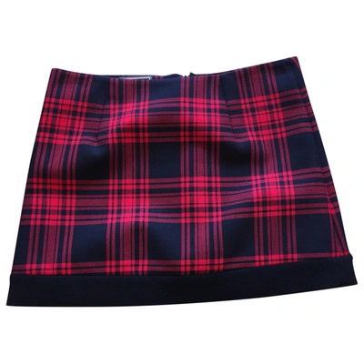 Pre-owned Fausto Puglisi Wool Mini Skirt In Red