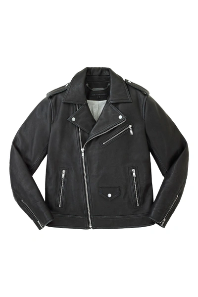 Marc By Marc Jacobs Martin Leather Biker Jacket In Black