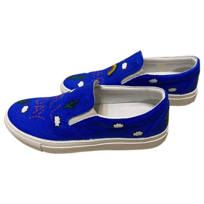 Pre-owned Mira Mikati Cloth Trainers In Blue