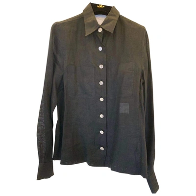 Pre-owned Chanel Linen Shirt In Black