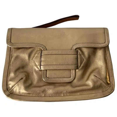 Pre-owned Pierre Hardy Gold Leather Clutch Bag