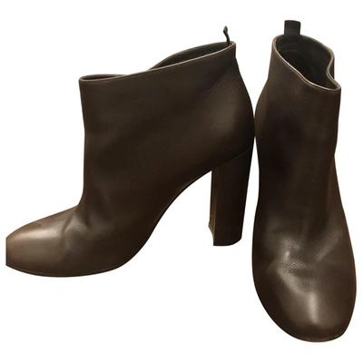 Pre-owned Gianvito Rossi Leather Ankle Boots In Brown