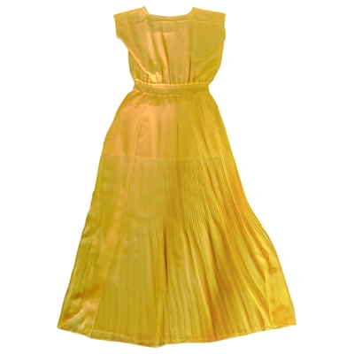 Pre-owned Patrizia Pepe Maxi Dress In Yellow