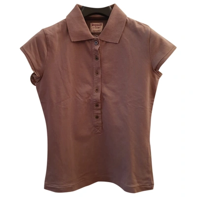 Pre-owned Replay Brown Cotton Top