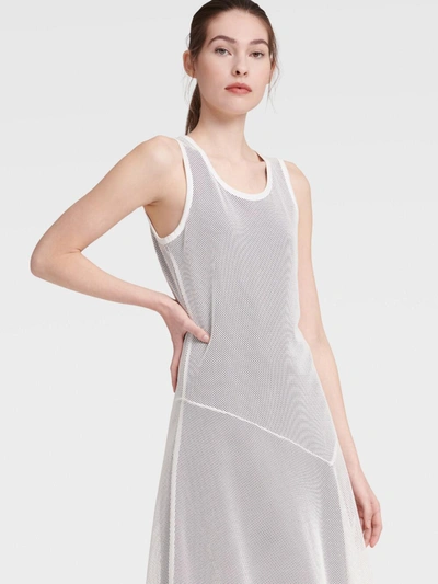 Donna Karan Dkny Women's Sleeveless Mesh Dress - In Ivory