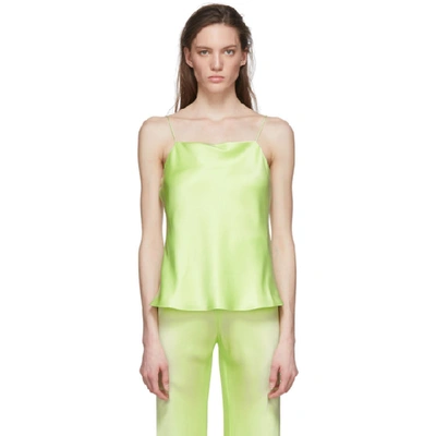 Rosetta Getty Bias Camisole Top In Lime
