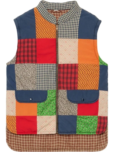 Gucci Quilted Patchwork Gilet In Multicolour