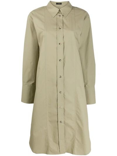 Joseph Axton Boxy-fit Shirt Dress In Green