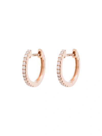 Jacquie Aiche 14kt Rose Gold Diamond Hoop Earrings In Metallic