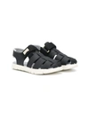 Camper Kids' Oruga Flat Sandals In Black