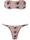 Amir Slama Índio Print Bikini Set In Neutrals