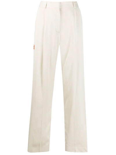 Heron Preston Logo Patch Trousers In Neutrals