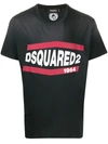 Dsquared2 Logo Print Short-sleeved T-shirt In Black
