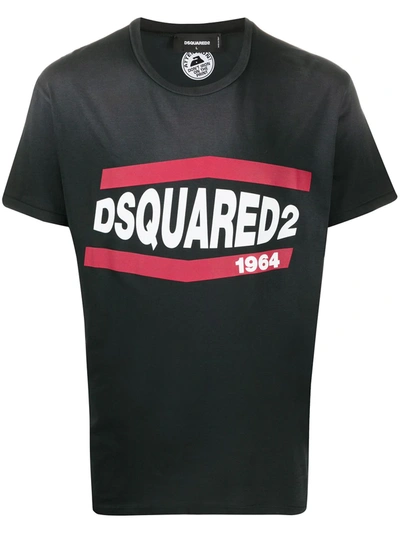 Dsquared2 Logo Print Short-sleeved T-shirt In Black