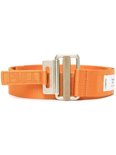 Heron Preston Branded Belt In Orange