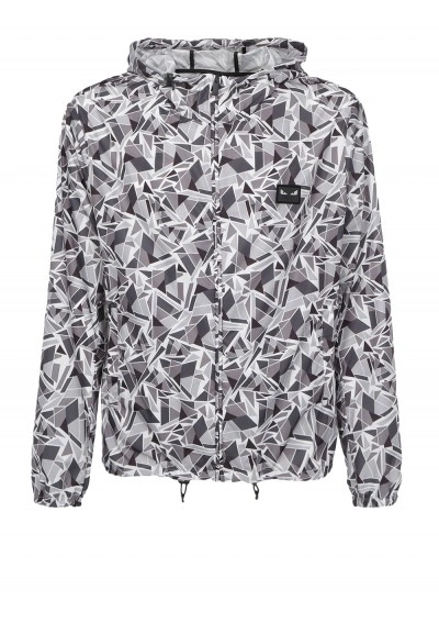 Fendi Jacket In Grey/black/white