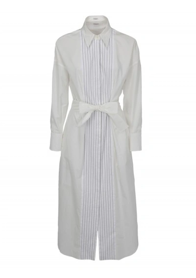 Brunello Cucinelli Dress In Bianco