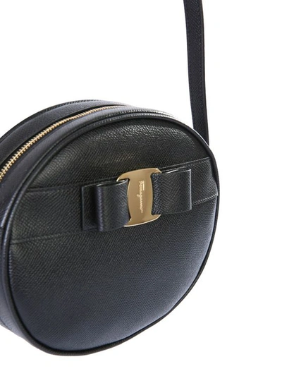 Ferragamo Leather Mini Crossbody Bag In Black