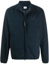 C.p. Company Soft Shell Logo Jacket In Blue