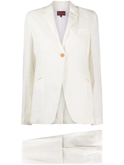 Pre-owned Romeo Gigli 1990s Slim-fit Two-piece Suit In White
