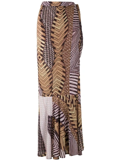 Amir Slama Caminhos Wrap Skirt In Brown