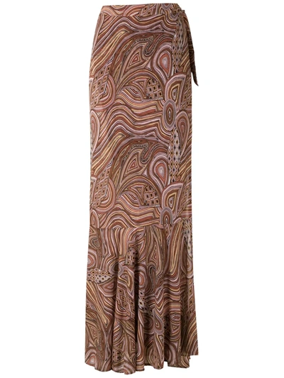 Amir Slama Marajoara Wrap Skirt In Neutrals