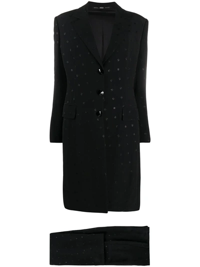 Pre-owned Gianfranco Ferre 1990s Appliqués Two-piece Suit In Black