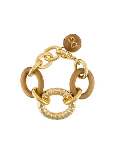 Dolce & Gabbana Ovesized Chain Link Bracelet In Gold