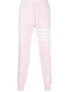 Thom Browne Four-bar Detailed Track Pants In Pink