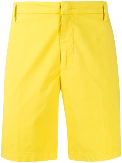 Dondup Manheim Straight-leg Bermuda Shorts In Yellow