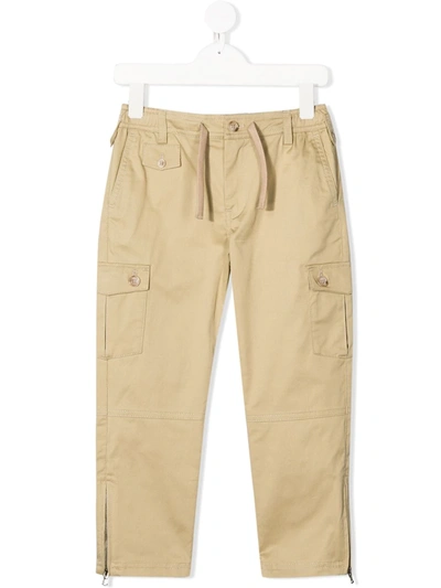 Dolce & Gabbana Kids' Cargo Pants In Stretch Gabardine In Unica