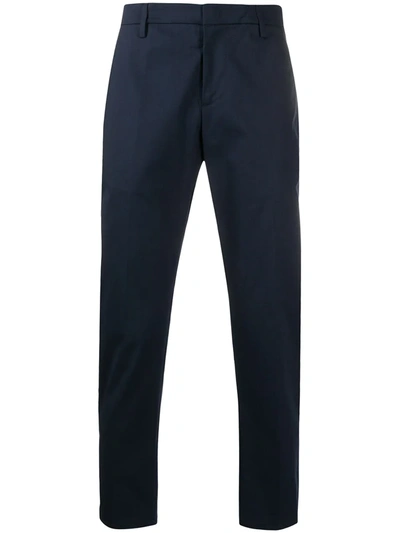 Dondup Cropped Tailored Trousers In Blue