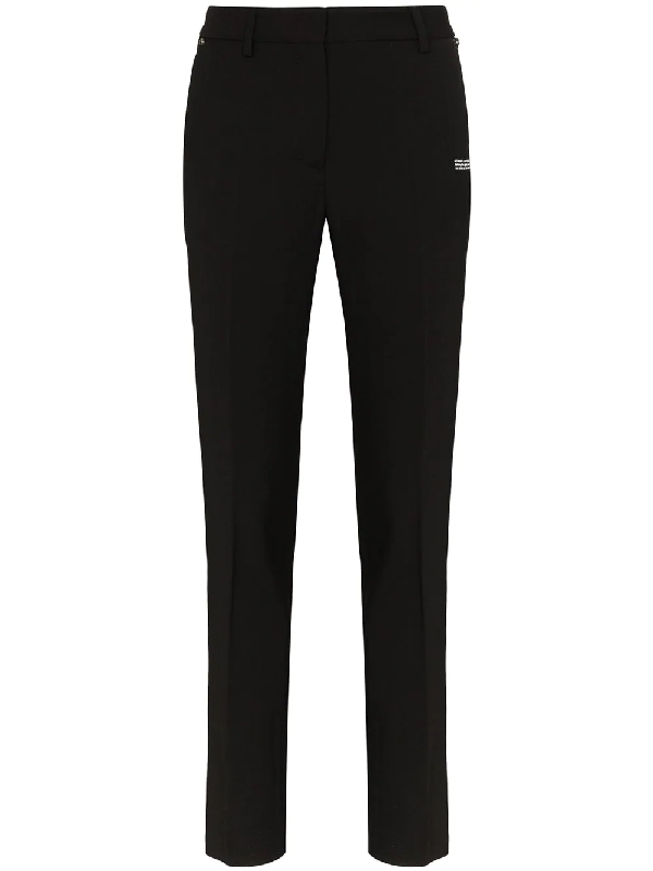 cigarette leg trousers black