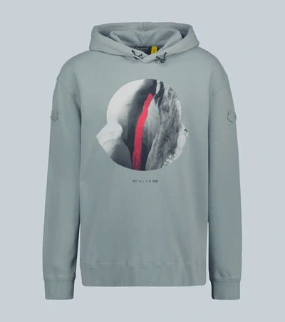 Moncler Genius Moncler X 1017 Alyx 9sm Logo Printed Hoodie In Grey