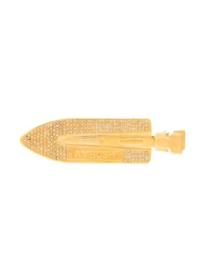 Ambush Blade Crystal-embellished Gold-tone Hair Clip