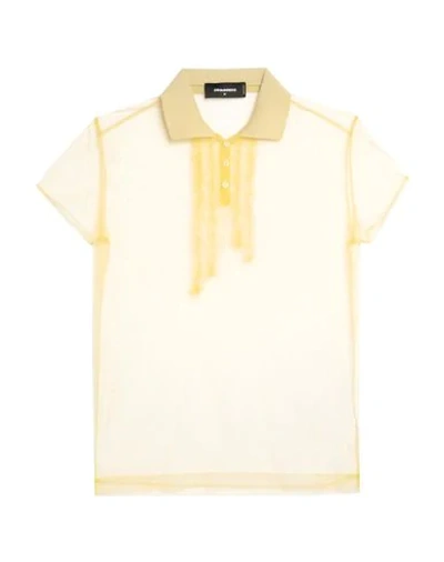 Dsquared2 Polo Shirt In Yellow